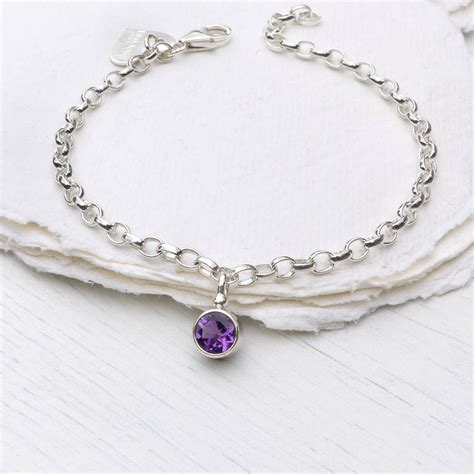 Amethyst Bracelet February Birthstone By Lilia Nash Jewellery