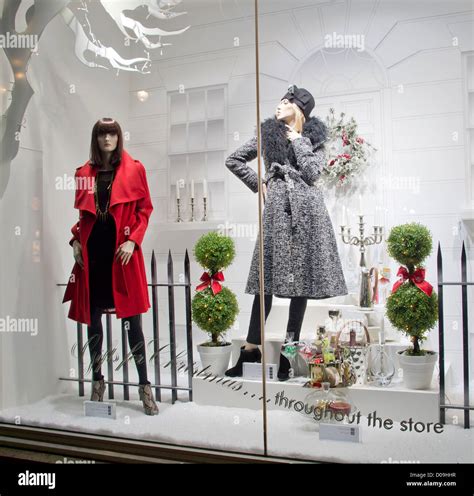 Christmas Shop Window Display of Womens Fashion at Fenwicks Stock Photo: 51842499 - Alamy