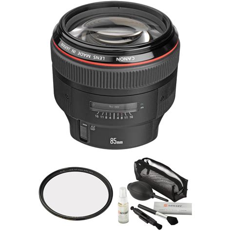 Canon EF 85mm f/1.2L II USM Lens with Accessories Kit B&H Photo