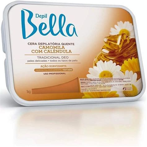 CERA QUENTE EM BARRA DEPIL BELLA 1 KG CAMOMILA E CALÊNDULA Misstética