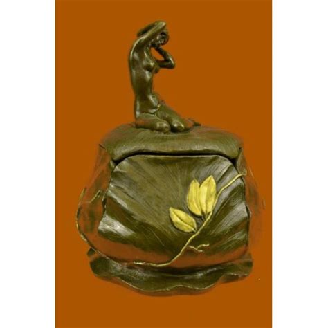 Sold Price French Jugendstil Art Nouveau Bronze Nude M Bouval Jewelry Box Figurine August