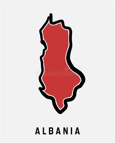 Esquema Del Mapa De Albania Ilustraci N Del Vector Ilustraci N De