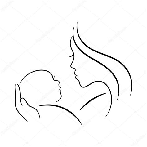 Desenho Mae E Bebe - 7