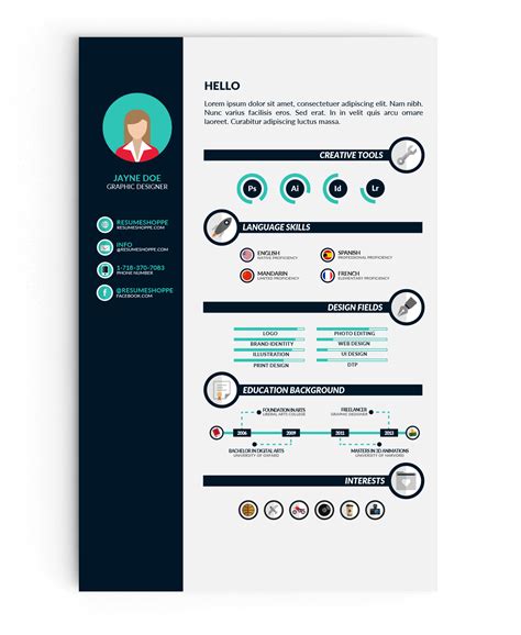 Free Resume for Designers | Infographic Resume on Behance