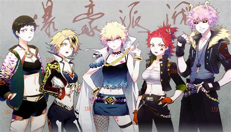 Bakugou Katsuki Ashido Mina Kirishima Eijirou Kaminari Denki And Sero Hanta Boku No Hero