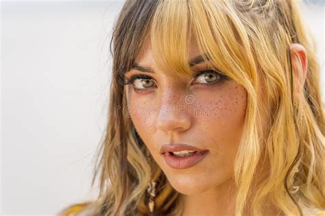 A Lovely Brunette Model Poses Outdoor While Enjoying The Fall Weather Stock Image Image Of