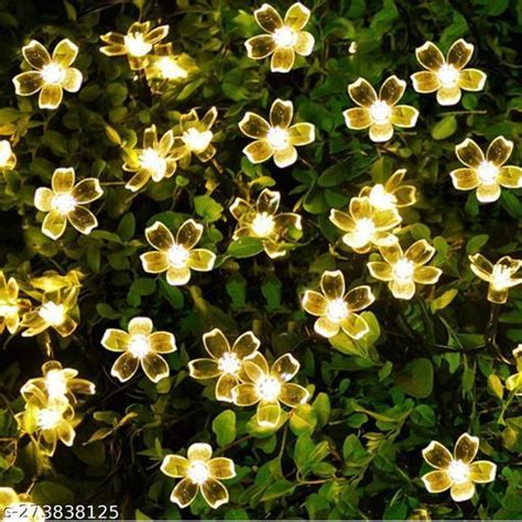 Led Meter Warm White Silicone Blossom Flower Fairy String Lights