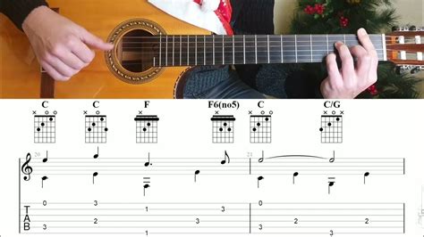 Jingle Bells Easy Fingerpicking With Guitar Pro Tabs Youtube