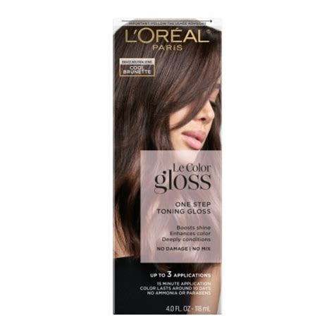 L Oreal Paris Le Color Gloss One Step Toning Gloss Cool Brunette Fl Oz Kroger