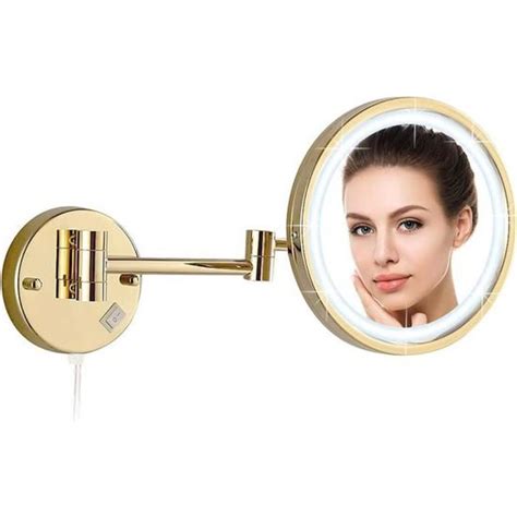 Miroir Grossissant Lumineux Mural Led Maquillage X Dor Extensible