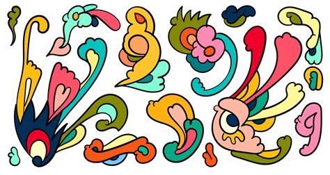 Abstract Doodle Ornament Indonesia Contemporary Batik Pattern Vector