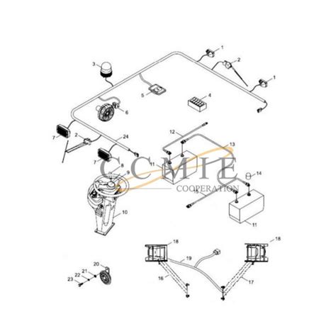 China Battery Cable Xcmg Wz Backhoe Loader Spare Parts