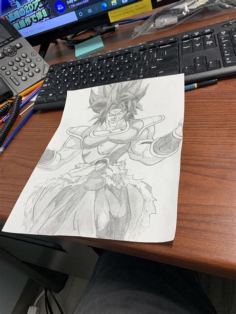 Broly Db Super Drawn By Me Pencil Dbz