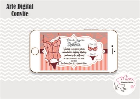 CONVITE CHÁ DE LINGERIE ARTE DIGITAL Elo
