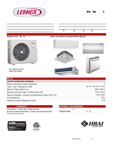 Lennox Zca 036 3