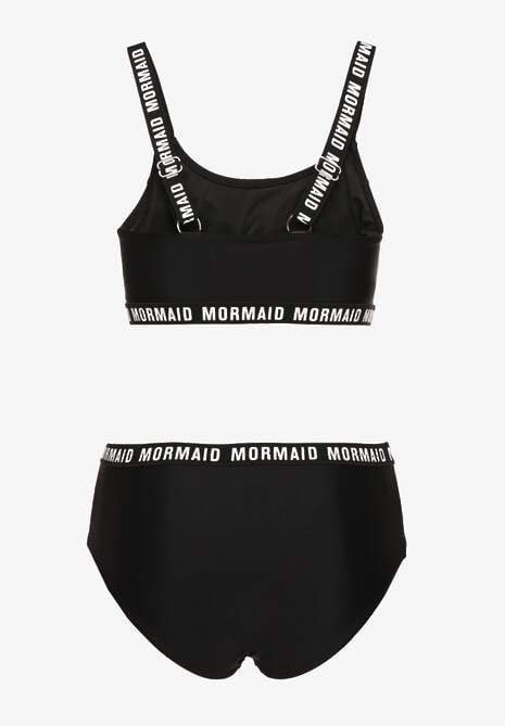Czarne Bikini Majtki Typu Figi I Sportowa G Ra Ozdobione Napisami Nevoneira Renee