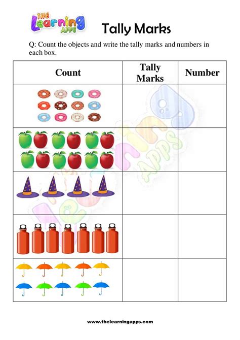 Tally Marks Worksheets Tally Chart Worksheets Grade 4