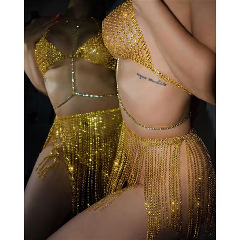 Bikini Thong Panties Women Body Chain Sexy Nightclub Rhinestone Body Thong Chain Buy Red Thong