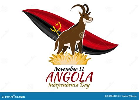 November Independence Day Of Angola Stock Vector Illustration Of