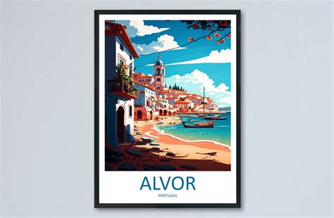 Alvor Travel Print Wall Art Alvor Wall Hanging Home Décor Alvor T