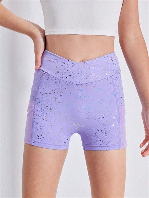 Sportswear Stampata Con Glitter Colorati Per Ragazze Tween Shein Italia