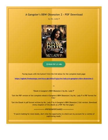 Ebook A Gangster S BBW Obsession 2 By Mz Lady P By KirlinVkm Issuu