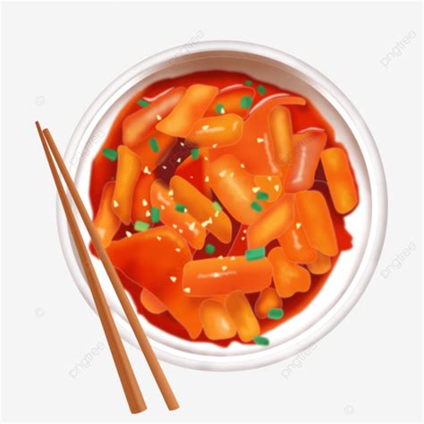 Spicy Korean Rice Cake Spicy Korean Rice Png Transparent Clipart