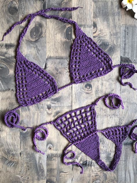Bikini Peek A Boo Fatto A Mano Extreme Micro Extreme String Etsy Italia