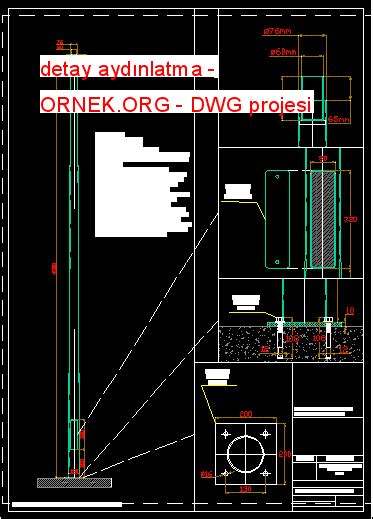 detay aydınlatma dwg projesi Autocad Projeler