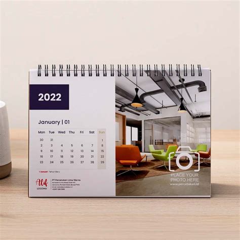 9 Template Desain Kalender Meja 2023 Lima Warna Offset Printing