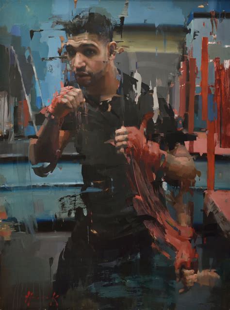 Amir Khan Christian Hook Oil On Canvas 2014 Rart