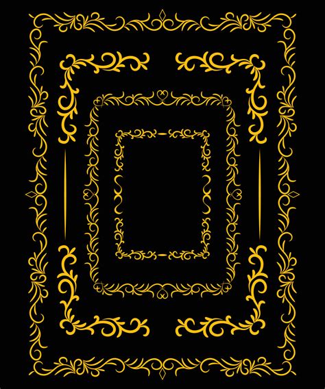 Decorative Frames Retro Ornamental Frame Vintage Rectangle Ornaments