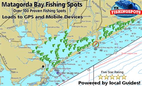 Matagorda Bay Gps Fishing Spots Texas Fishing Spots Maps For Gps