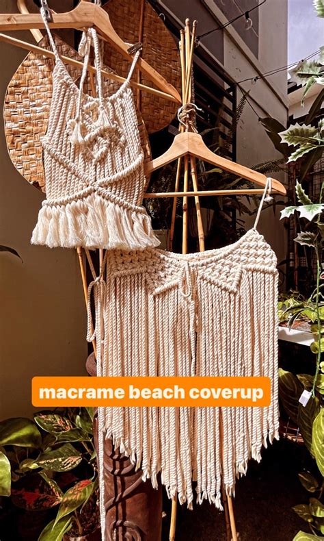 Macrame Bikini Cover Women S Fashion Swimwear Bikinis Swimsuits On Carousell