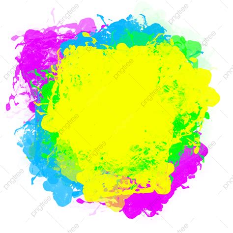 Ink Smudge PNG Image Color Overlapping Ink Smudge Brush Effect Brush