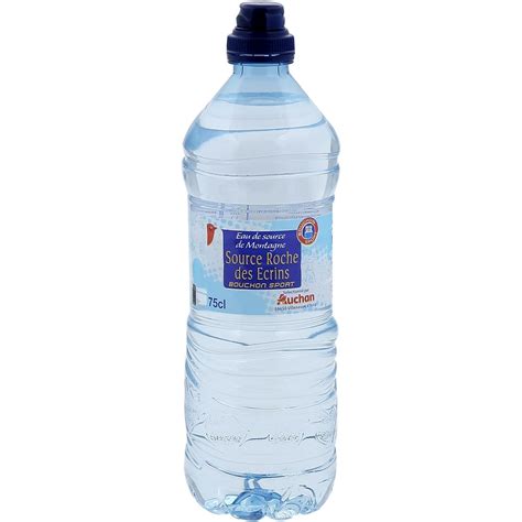 AUCHAN Eau de source montagne bouchon sport 75cl pas cher à prix Auchan