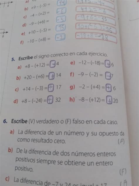 6 Escribe V Verdadero O F Falso En Cadacaso A La Diferencia De Un