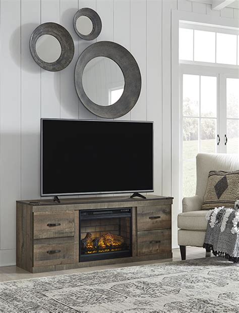 Ashley Large TV Stand W/ Fireplace