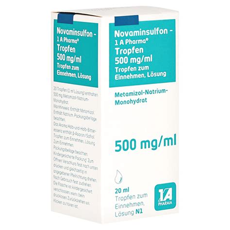 Novaminsulfon A Pharma Tropfen Mg Ml Milliliter N Medpex