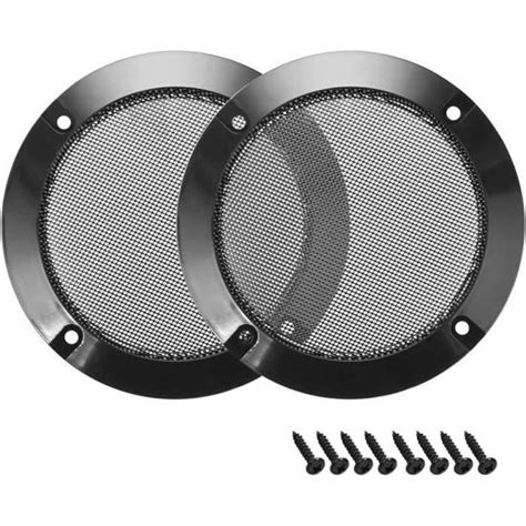 2Pcs 3 Grille Haut Parleur Maille Décoratif Cercle Woofer Garde