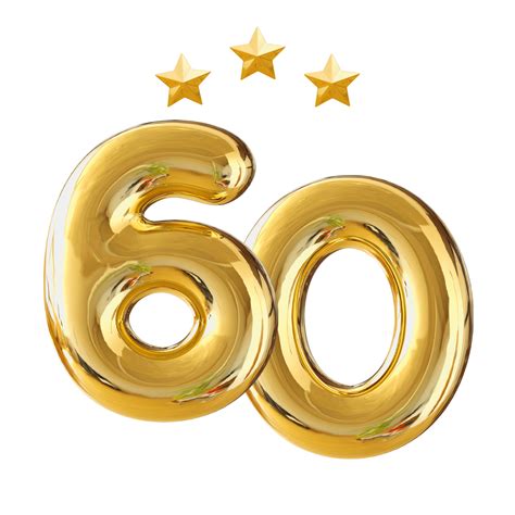 número de aniversario de 60 años 11287960 PNG