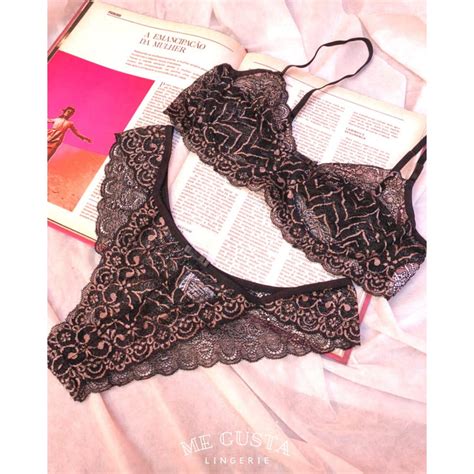 Lingerie Aro Sem Bojo E Renda Modelo Eleven Shopee Brasil