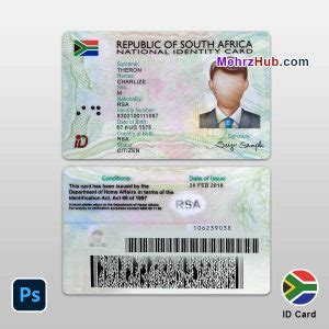 Editable South Africa ID Card PSD Template MehrzHub