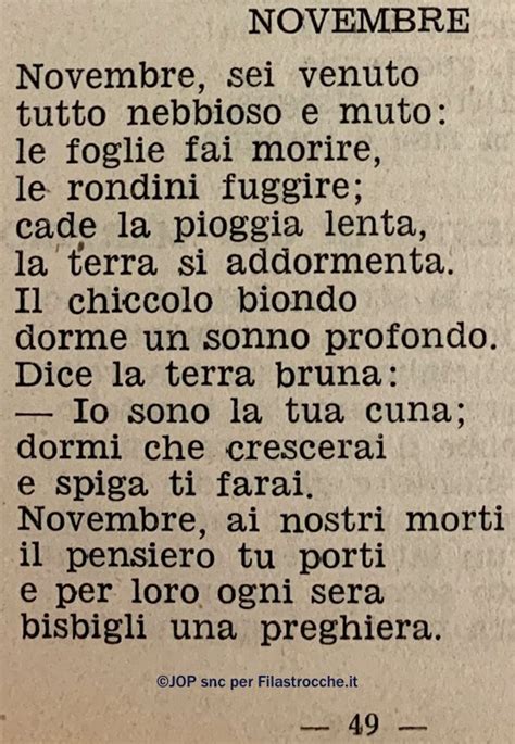 Novembre Poesia Di Teresa Romei Correggi In Filastrocche It