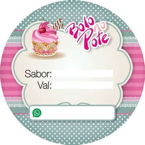 1000 Adesivos Etiquetas Personalizadas Bolo No Pote 4x4cm R 84 90 Em