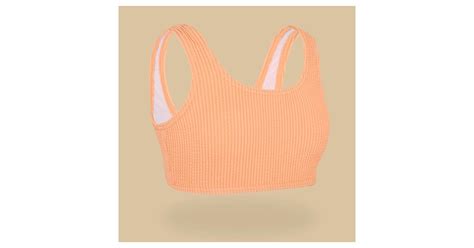 Olaian Bikini Oberteil Mädchen Lana texturiert Melone