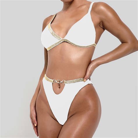 Ba Ador Unicolor De Dos Piezas Para Mujer Ropa De Playa Sexy Traje De Ba O Conjunto De Bikini