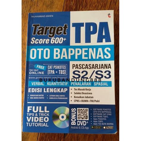 Jual Buku Target Score Tpa Oto Bappenas Bonus Cd Shopee Indonesia