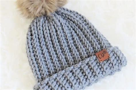 Crochet Ribbed Beanie (in 6 Sizes) - Crochet Dreamz