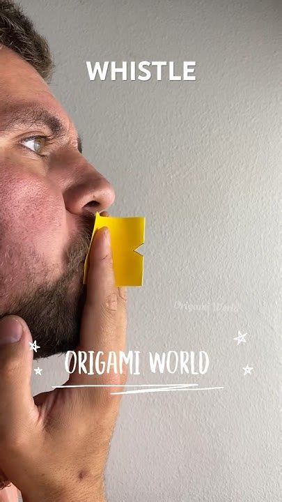 Whistle Origami Easy Craft Tutorial How To Whistle Diy Whistle